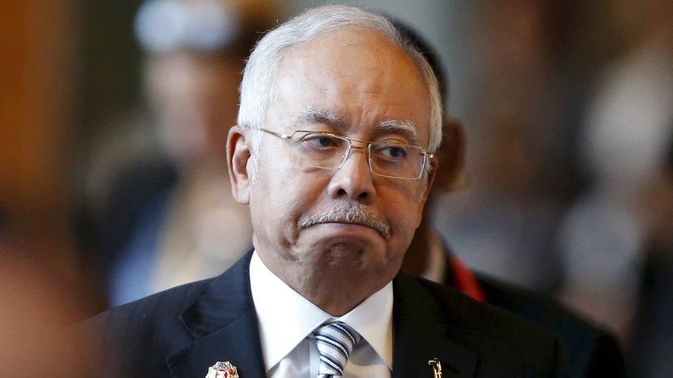 Najib Razak arrives at the Asean summit in Kuala Lumpur