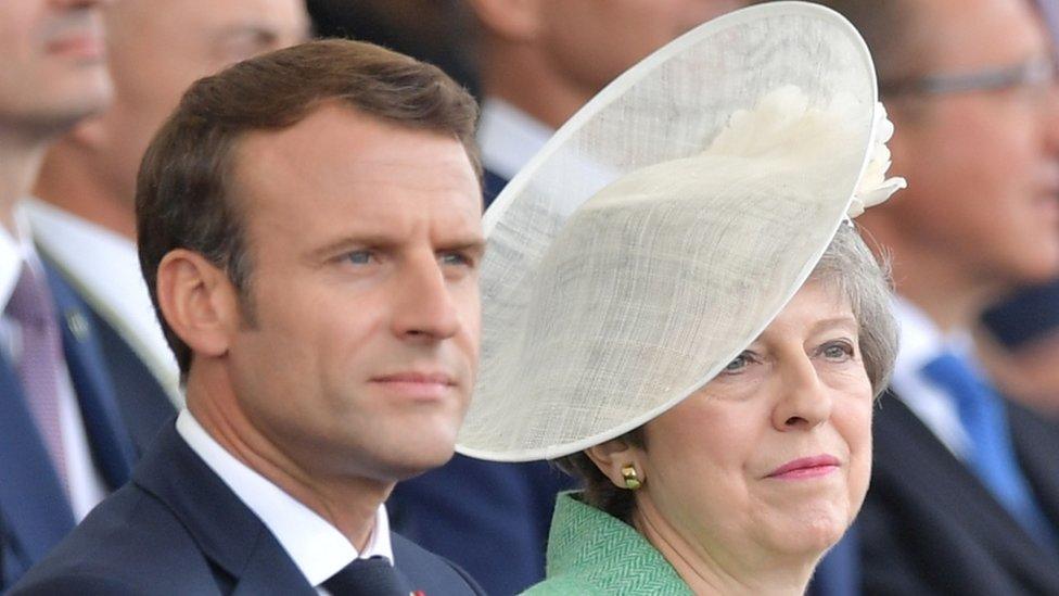 Emmanuel Macron and Theresa May