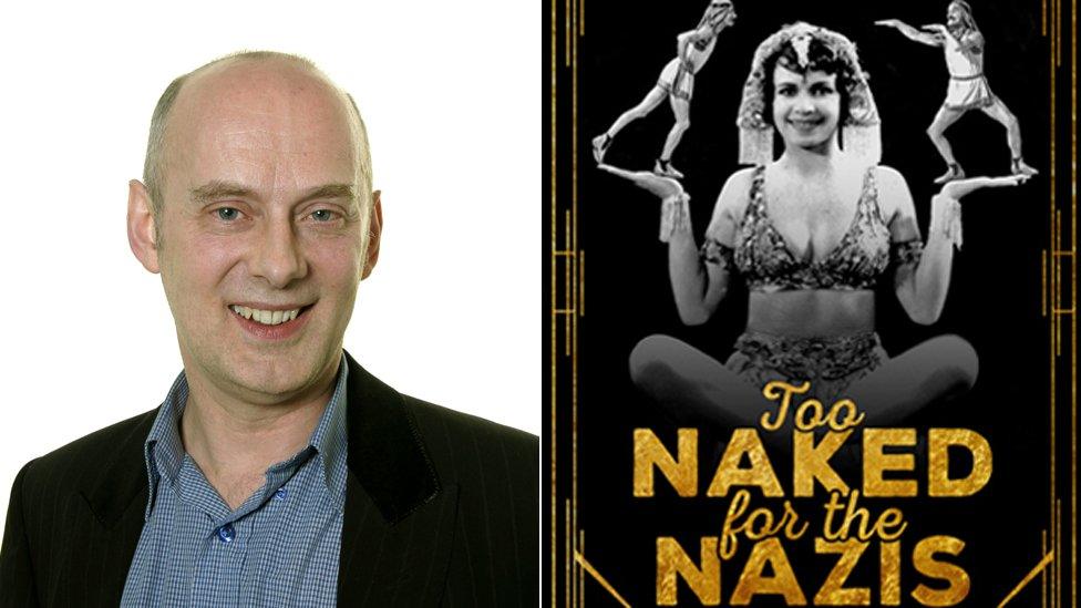 Alan Stafford and the cover of Too Naked for the Nazis