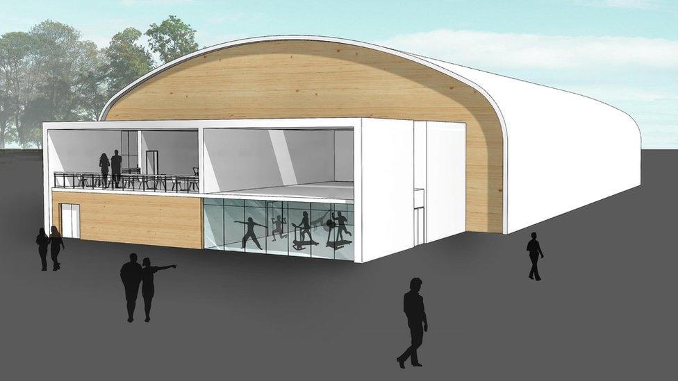 An artist's impression of the North Norfolk community sports hub in Cromer