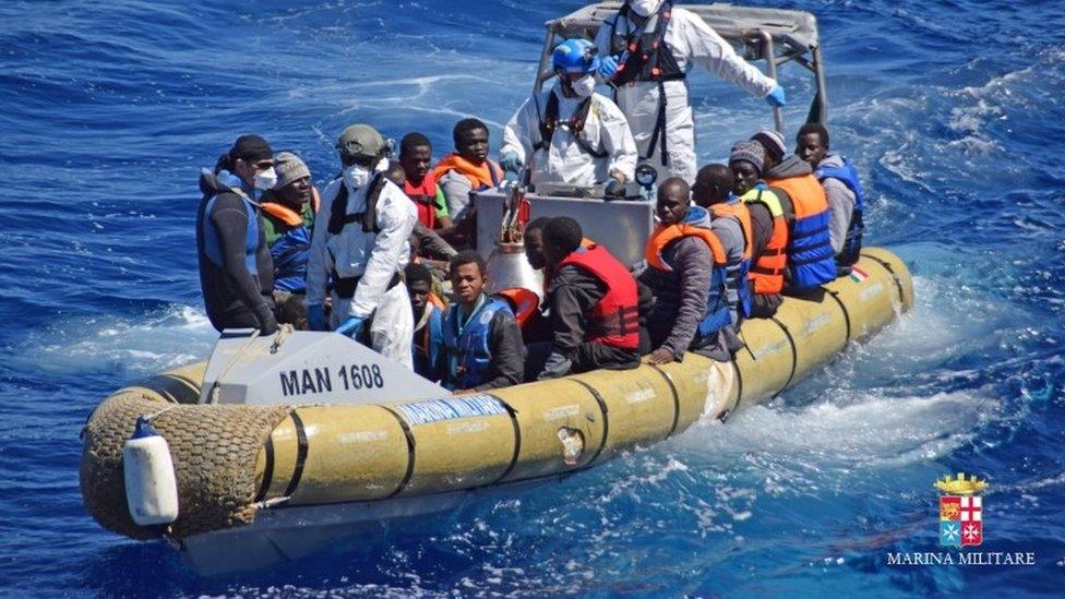 Italian Navy migrant rescue operation