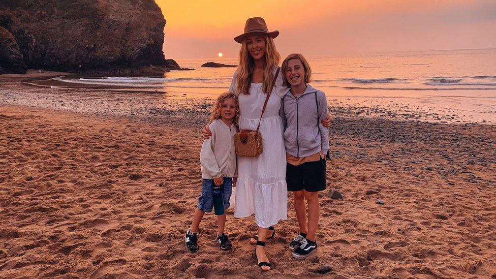 Rachel Williams and her kids