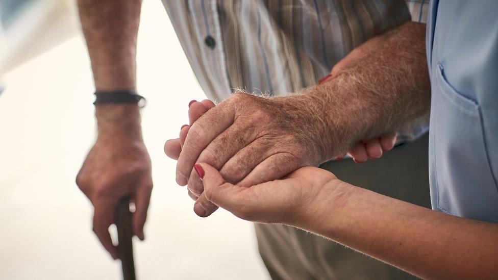 Stock image of an elderly man