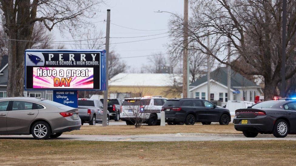 Perry High School shooting scene