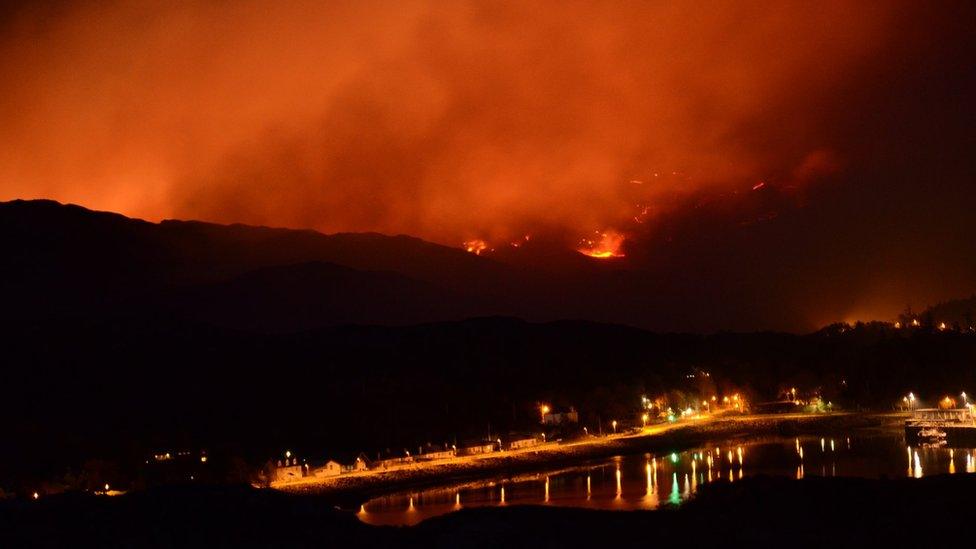 Wildfire in Sutherland