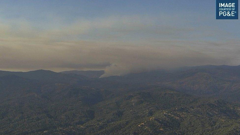 Washburn Fire in California, July 2022.