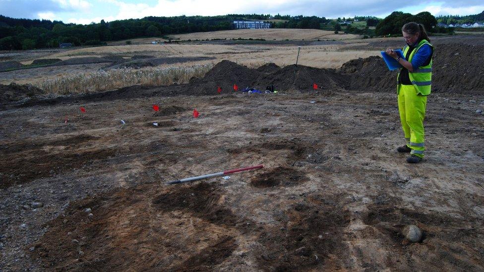 Archaeologist at artefacts find spot on route of new West Link Road