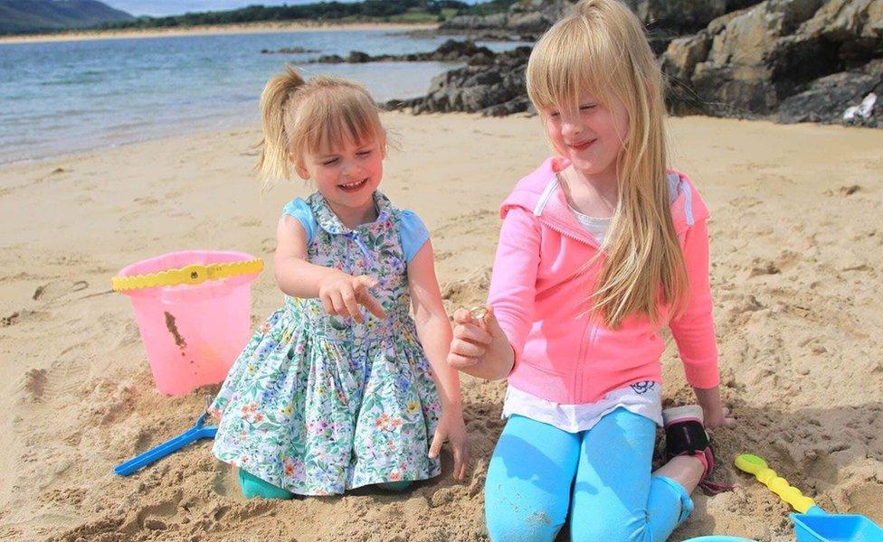 Lisburn sisters Maisie and Lola discovered buried treasure on Portsalon beach