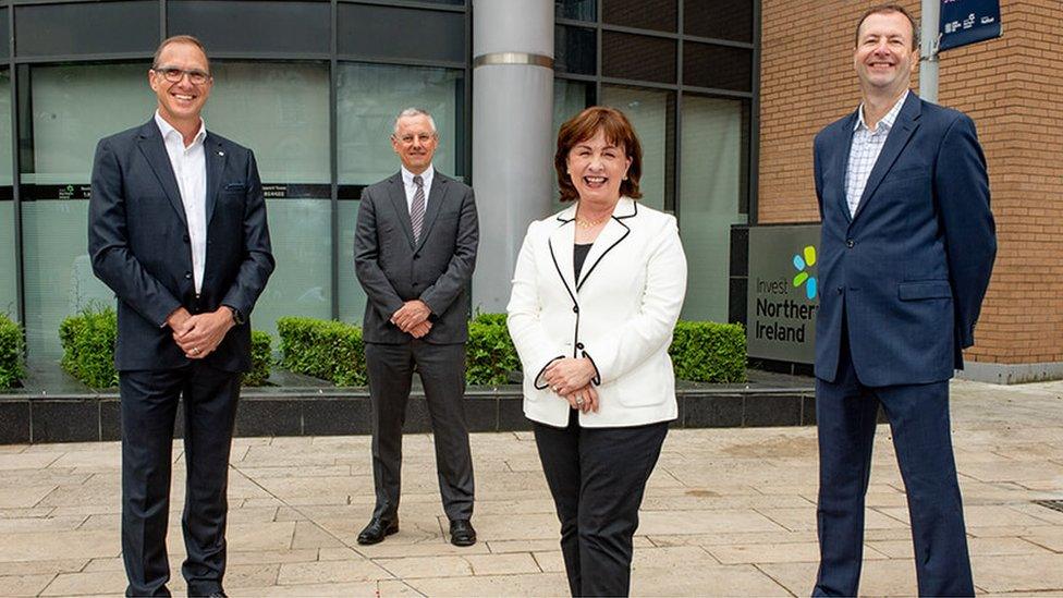 Economy Minister Diane Dodds met HGS and Invest NI representatives as the jobs were announced