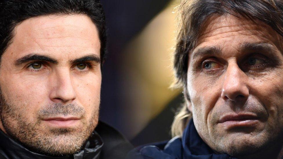 Mikel Arteta and Antonio Conte.