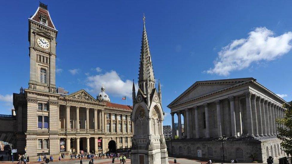 General view of Chamberlain Square in Birmingham