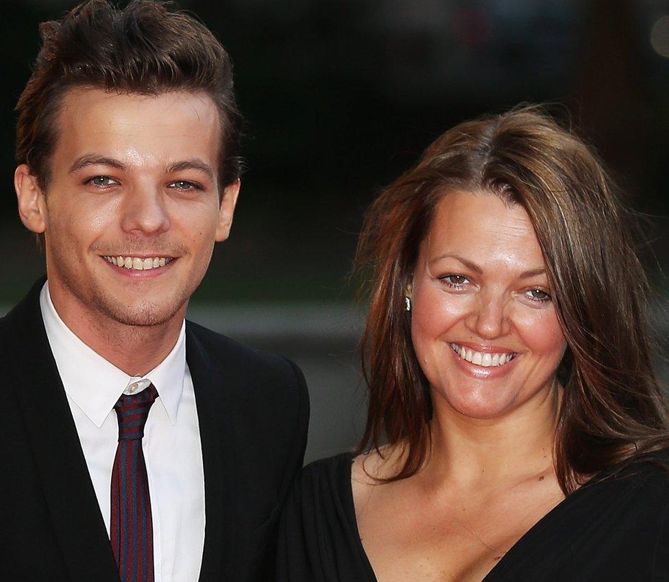 Louis Tomlinson and his mum Johannah