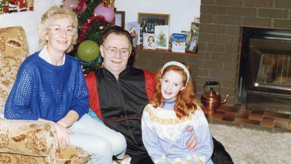 Michelle with grandparents