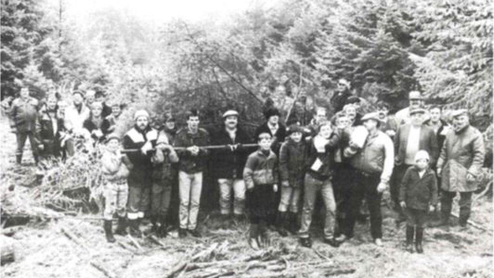 Collecting the tree in 1989