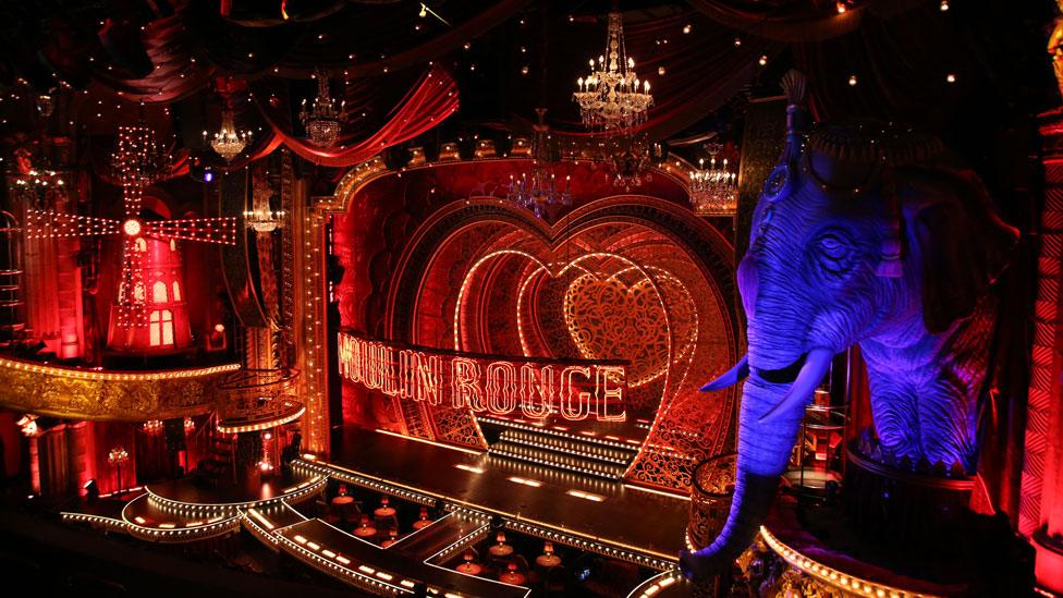 The Moulin Rouge! set