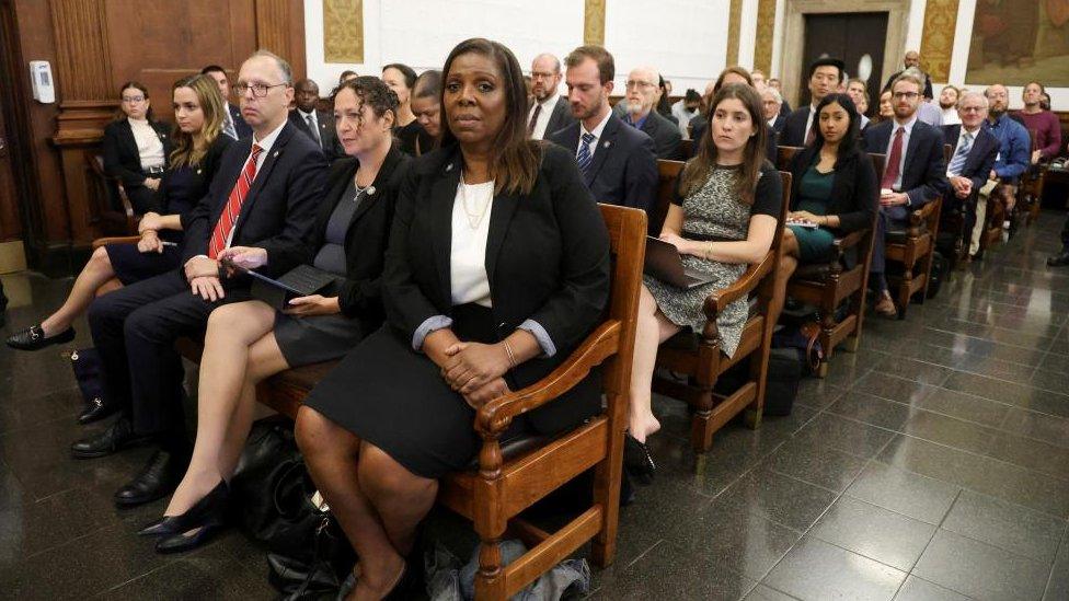 Letitia James in court