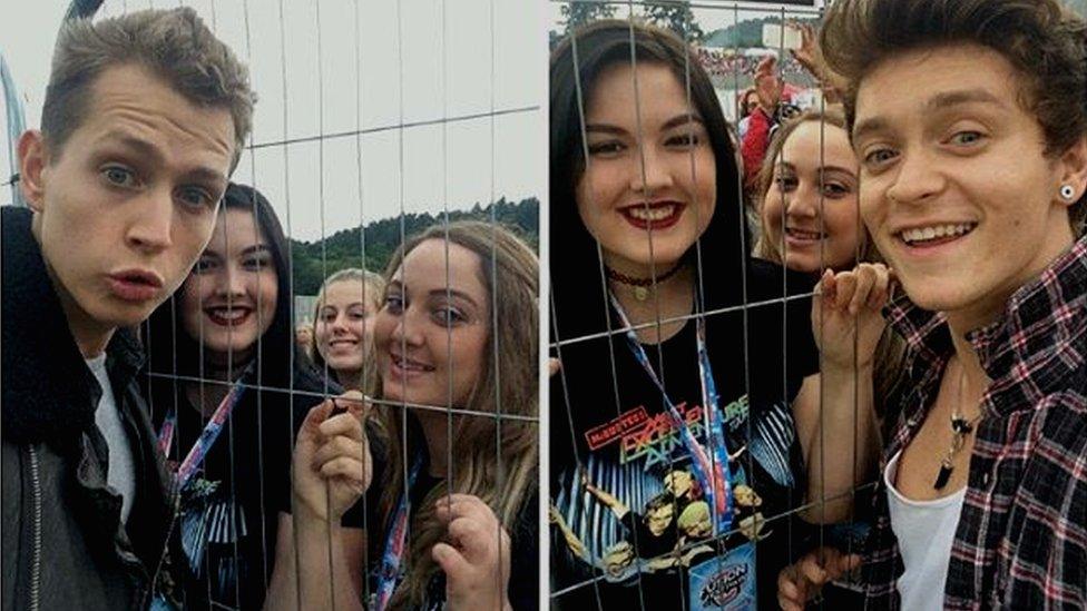 Danielle Telford with the vamps