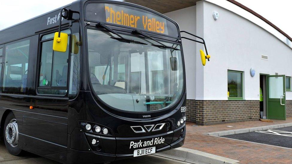 A Chelmer Valley park and ride bus