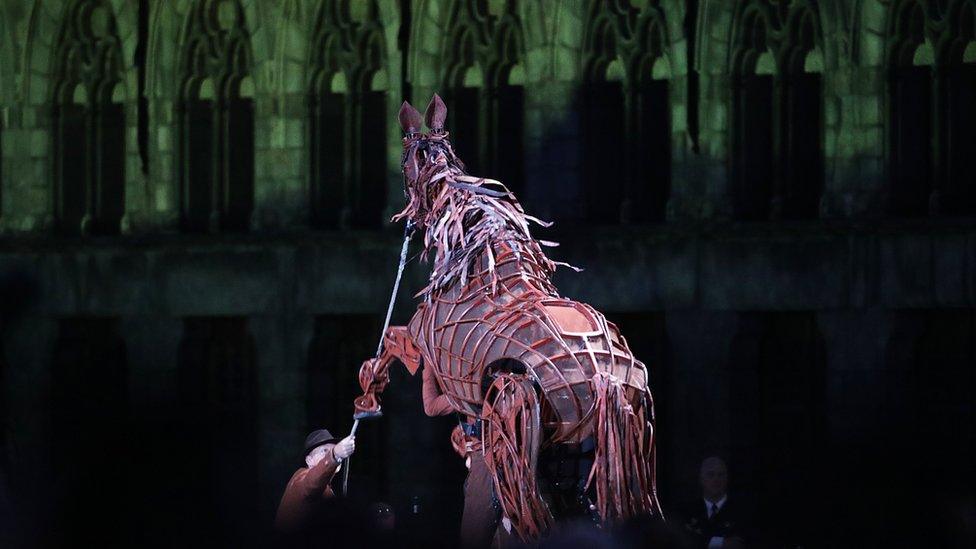 A specially written scene by War Horse author Michael Morpurgo was performed