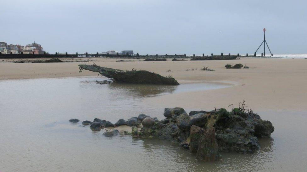 SS Fernebo wreck on Norfolk beach