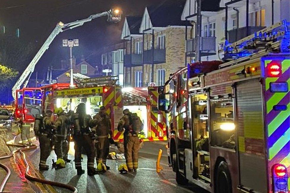 Fire at a commercial premises in Loughton