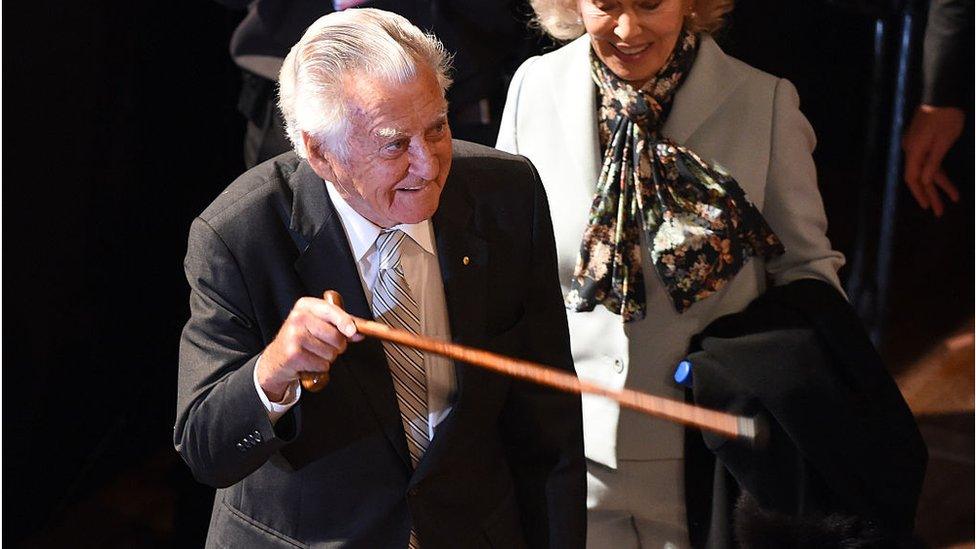 Former Australian prime minister Bob Hawke