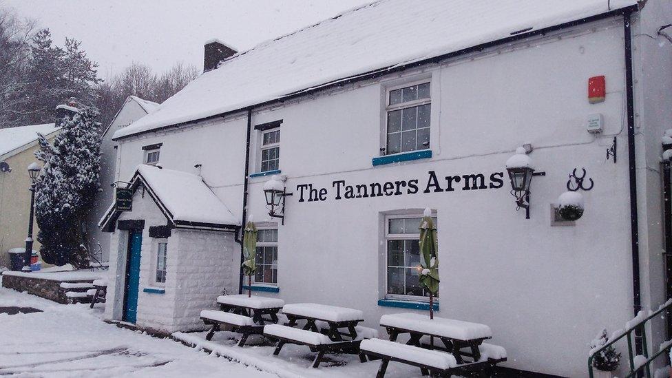 The Tanners Arms Inn in Defynnog in the Brecon Beacons