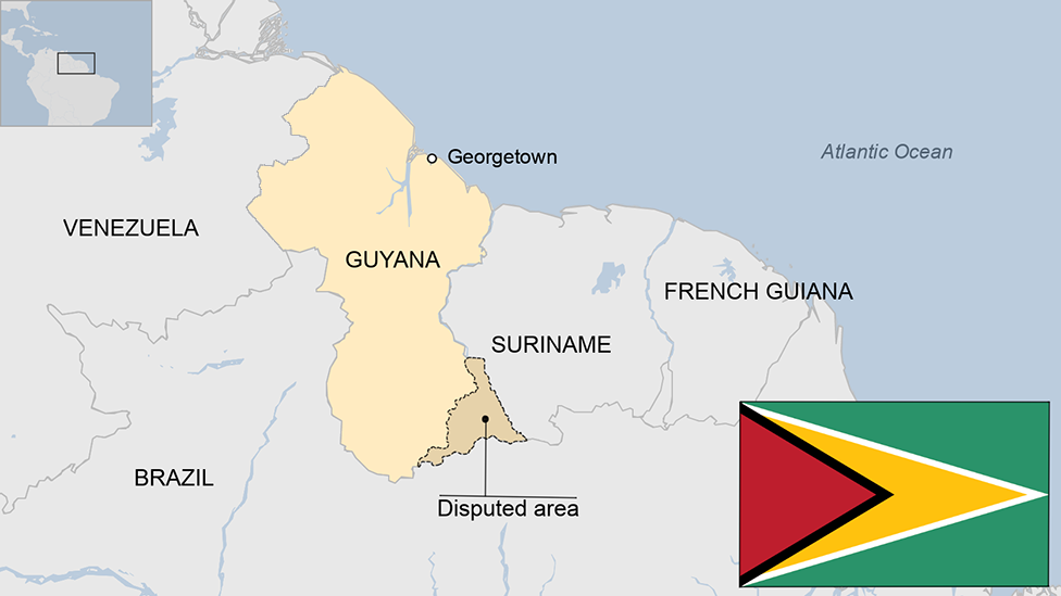 map of Guyana