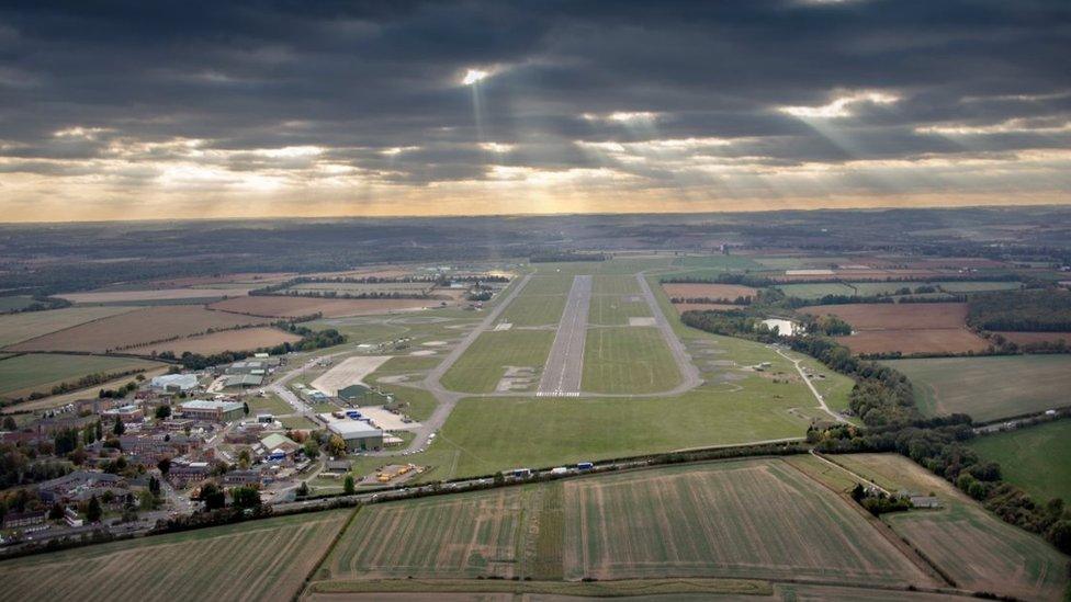 An aerial view of RAF Wittering