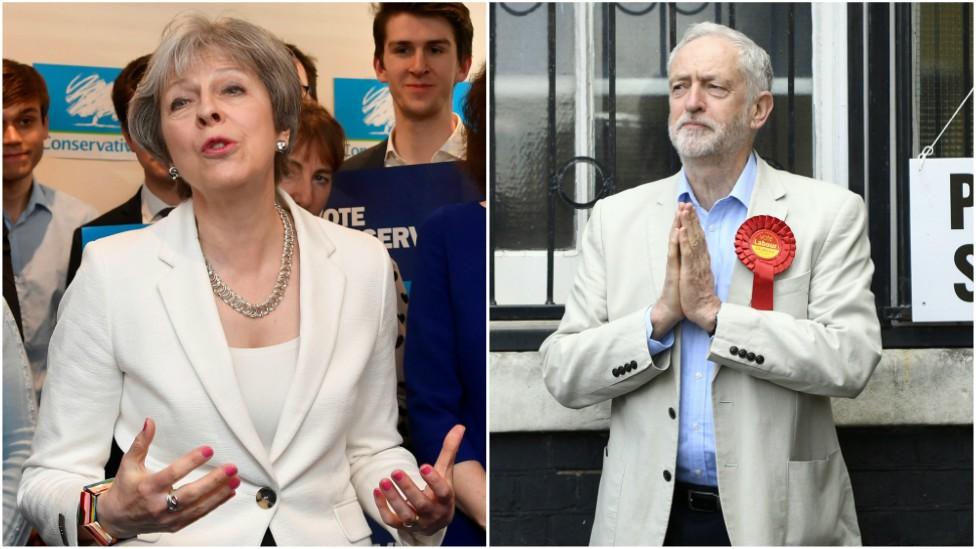 Theresa May and Jeremy Corbyn