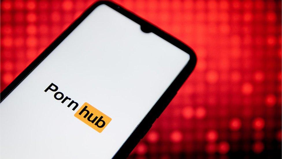 Pornhub on a phone