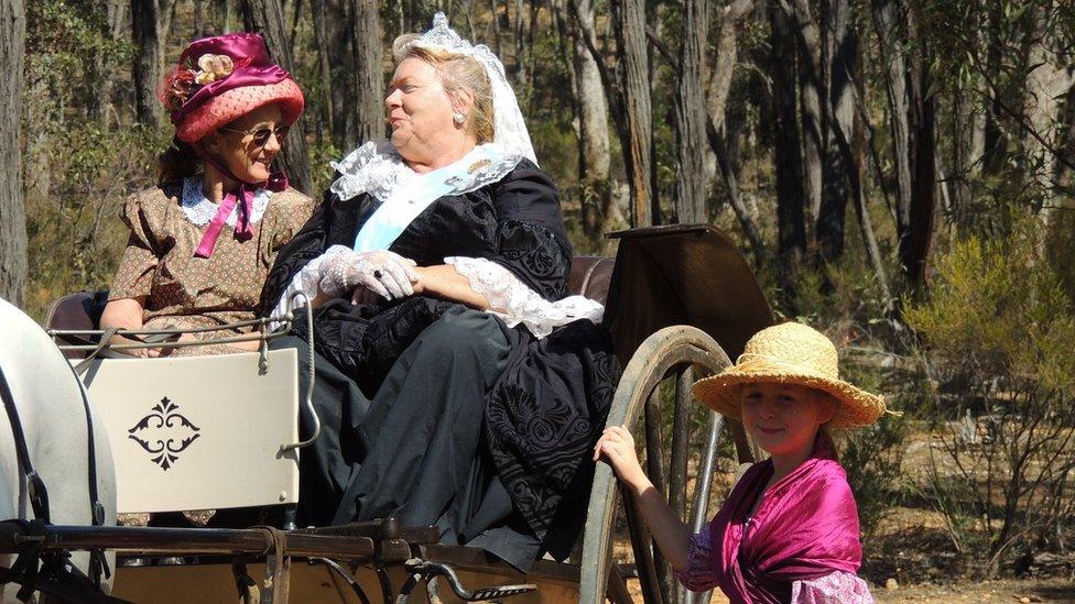 Woman in Queen Victoria costume