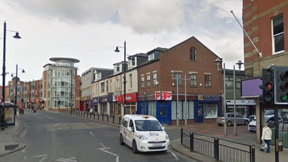 The junction with Maritime Street and Holmeside. in Sunderland