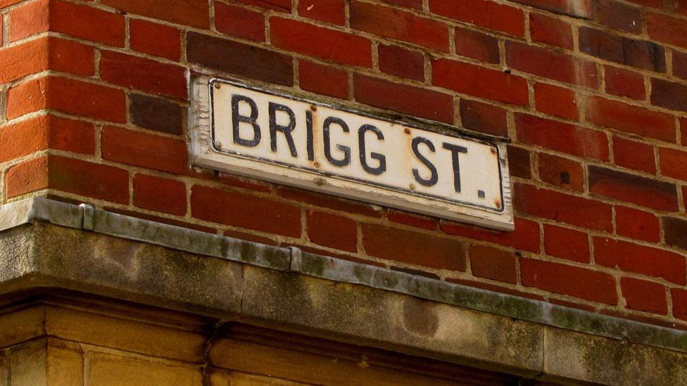 Brigg Street sign, Norwich