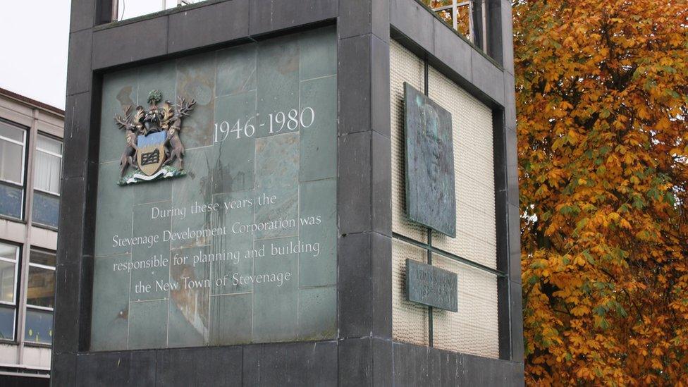 Monument in Stevenage town centre