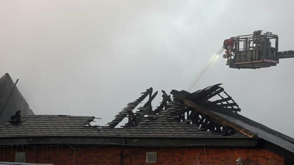 Fire at Gateway to Wales Hotel