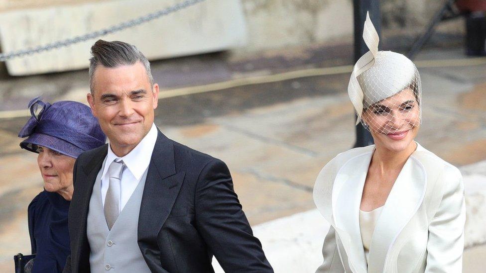 Robbie Williams and his wife Ayda Field