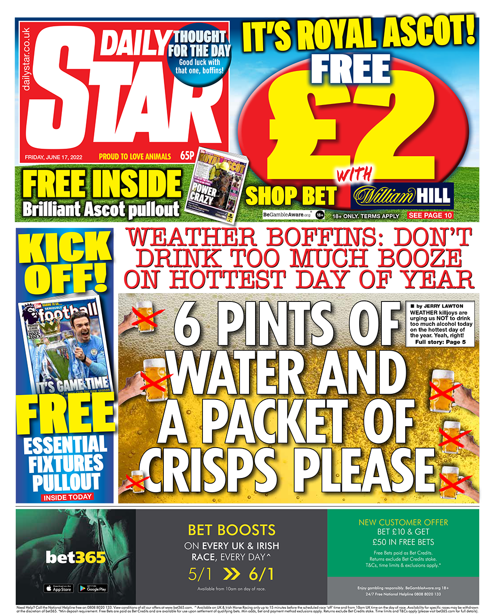 Daily Star front page