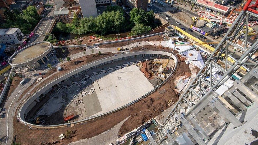 Work has started on the rooftop park