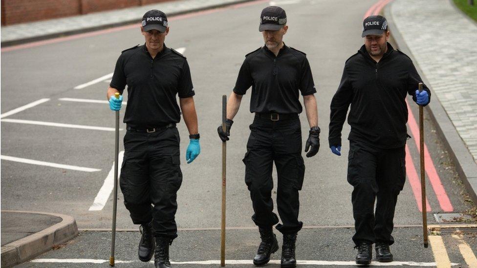 Police officers in Bristol Road Birmingham