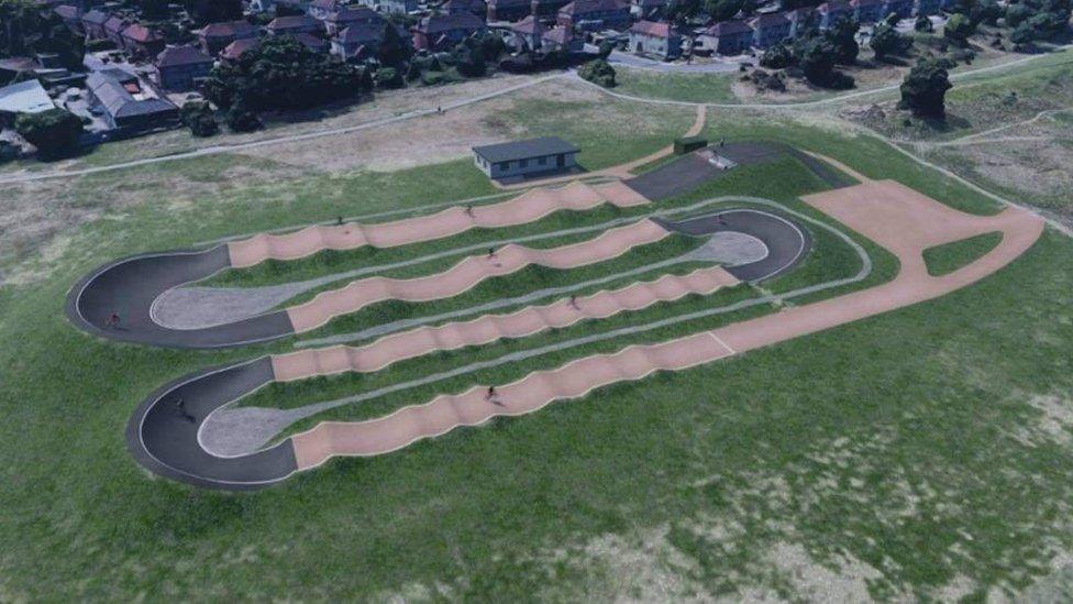 The new Ipswich BMX Club track