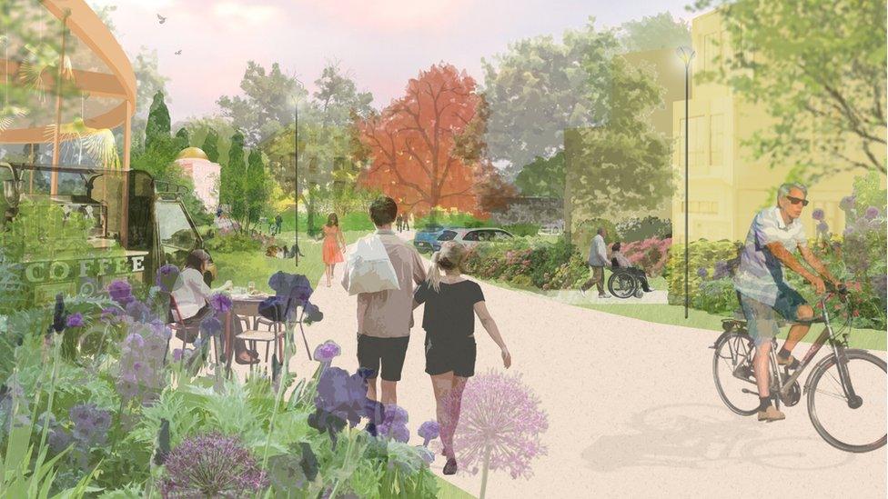 Artist's impression of green space at Bristol Zoo