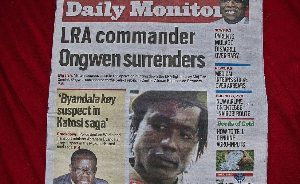 report of ongwen's arrest