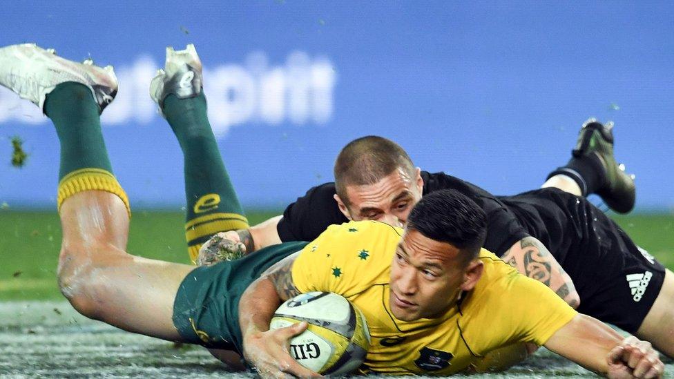 Australian rugby player Israel Folau