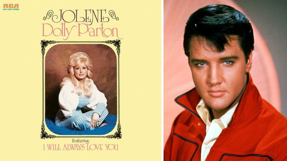 Dolly Parton and Elvis Presley