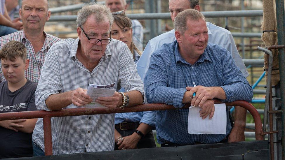 Jeremy Clarkson at a sheep auction