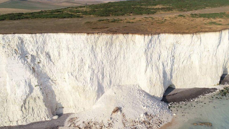 Cliff fall at Birling Gap