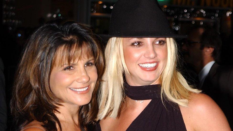 Britney Spears with mother Lynne in 2002