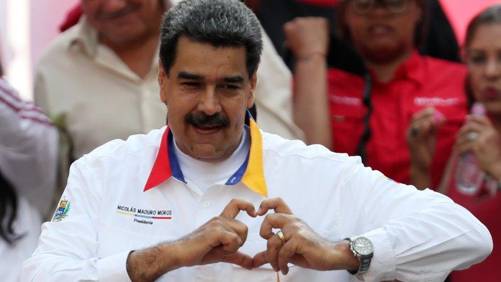 A rally in support of the government of Venezuela's President Nicolas Maduro in Caracas