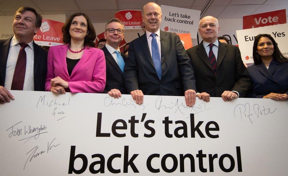 John Whittingdale, Theresa Villiers, Michael Gove, Chris Grayling, Iain Duncan Smith and Priti Patel